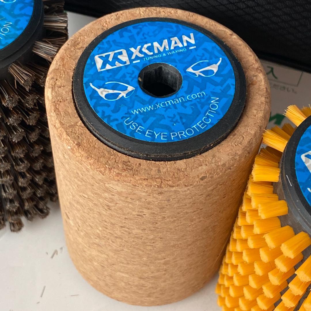 XCMAN ロトブラシ3点セット（コルク・ブロンズ・ナイロン・ハンドル付）