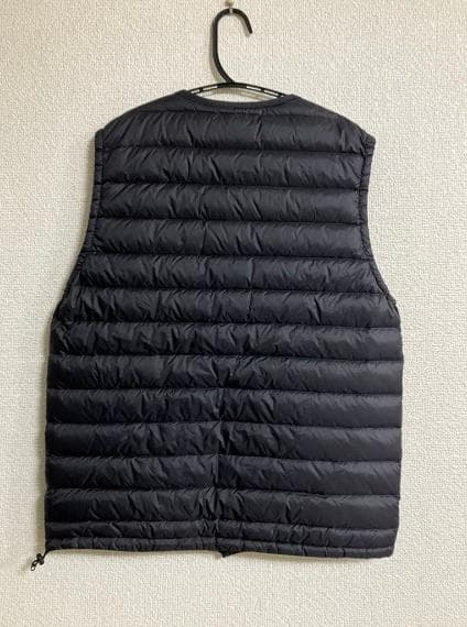 人気ダントン インナーダウンベスト 42 XL ブラック クルーネック