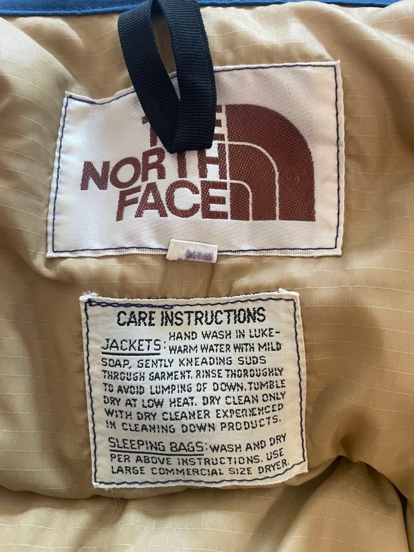 m*1様 ネイビー ダウンベスト　ザノースフェイス　茶タグ