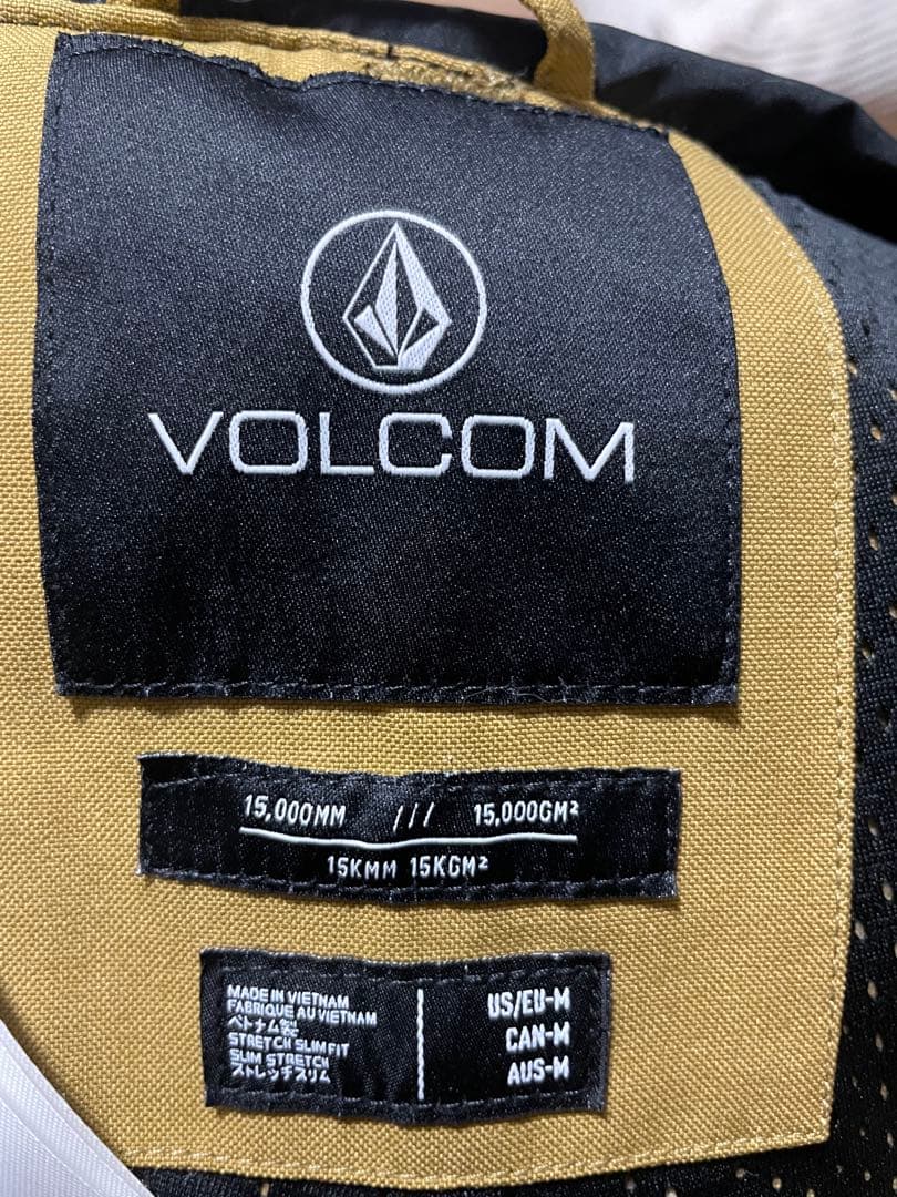 め*ん様 VOLCOM スノーボードウェア ベージュ オーバーオール ビブパンツ
