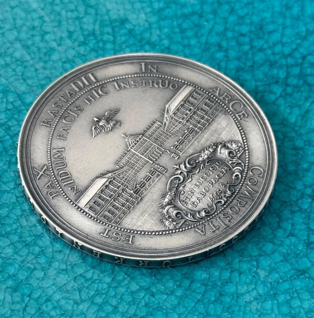 1955 ドイツ バーデン ヴィルヘルム 生誕300周年 大型 レア 純銀メダル