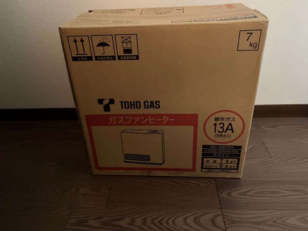新品未開封品　ガスファンヒーター都市ガス　東邦ガスRCー24FSHガスコード付