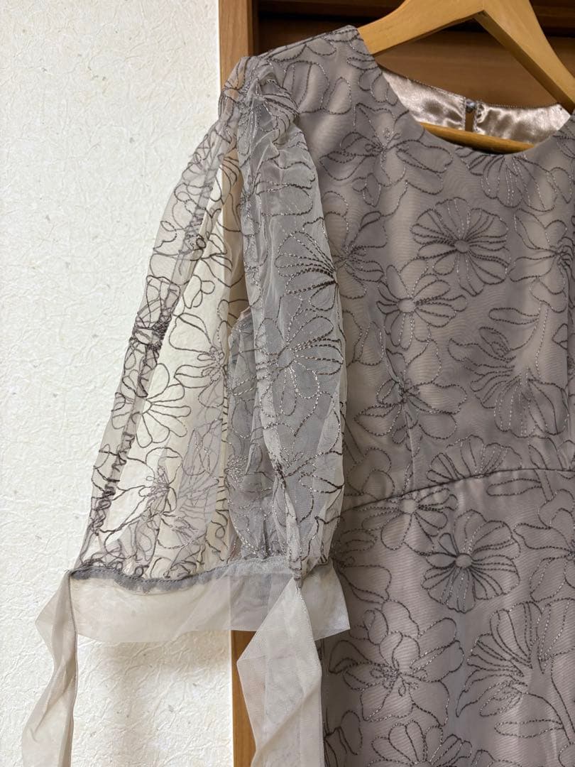 リボンディテールエンブロイダリードレス niana