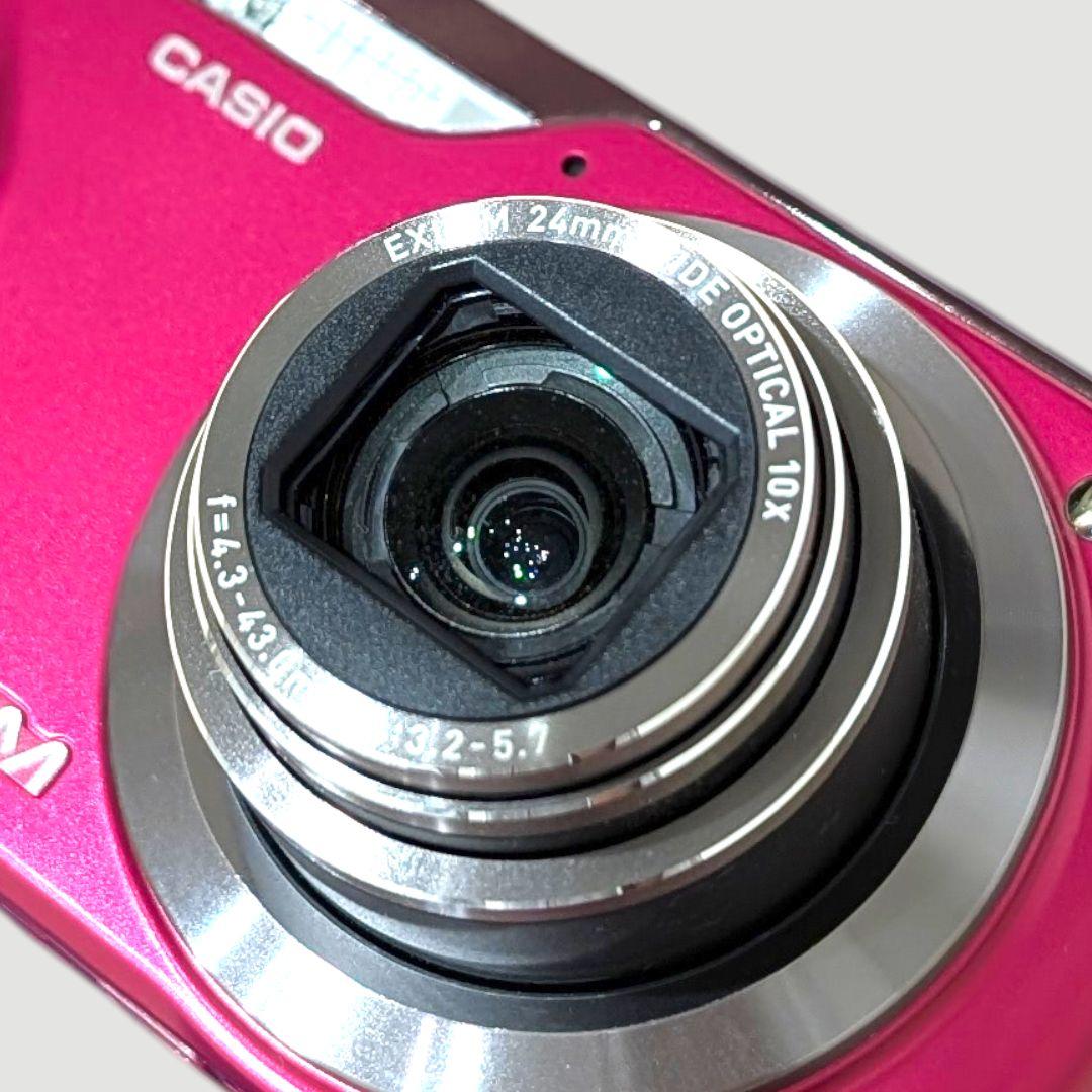 美品 動作確認済 CASIO EX-H10 ピンク デジカメ 充電器 付属品多数