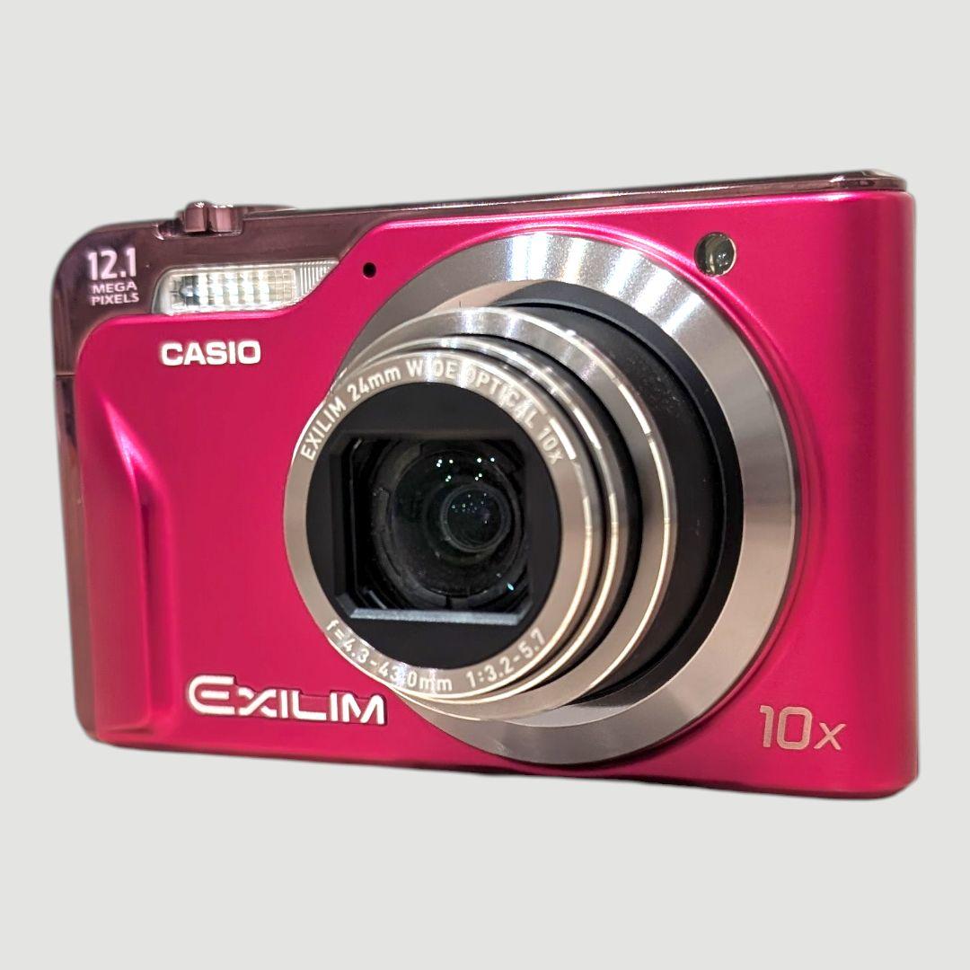 美品 動作確認済 CASIO EX-H10 ピンク デジカメ 充電器 付属品多数