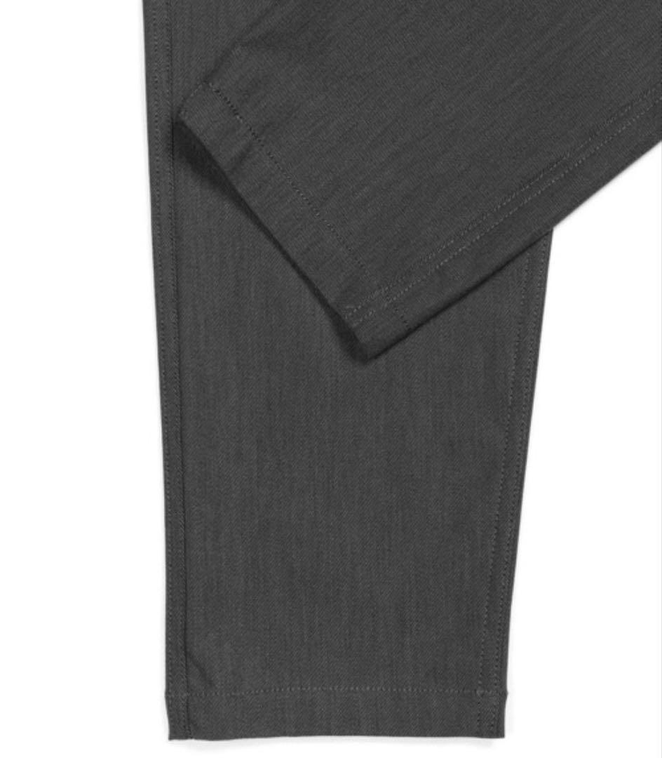 ダークグレー ストレッチスラックス テーパード