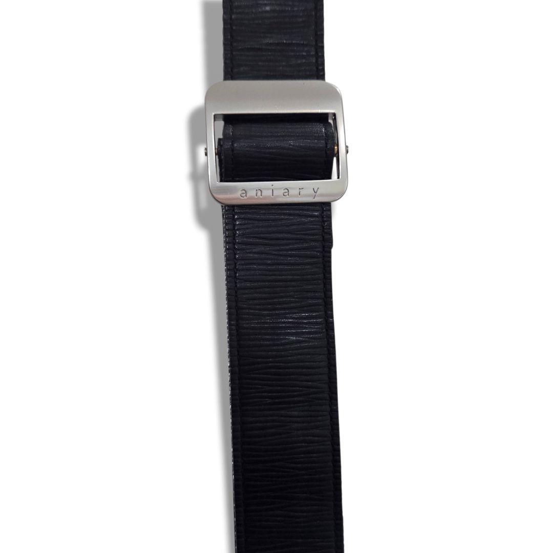 【極美品】aniary アニアリ　ウェーブレザー　ショルダーバッグ　ブラック