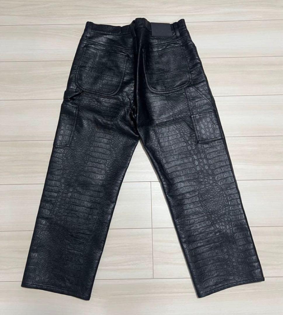 こ*ぎ様 Supreme レザーパンツ Faux Croc Painter Pa