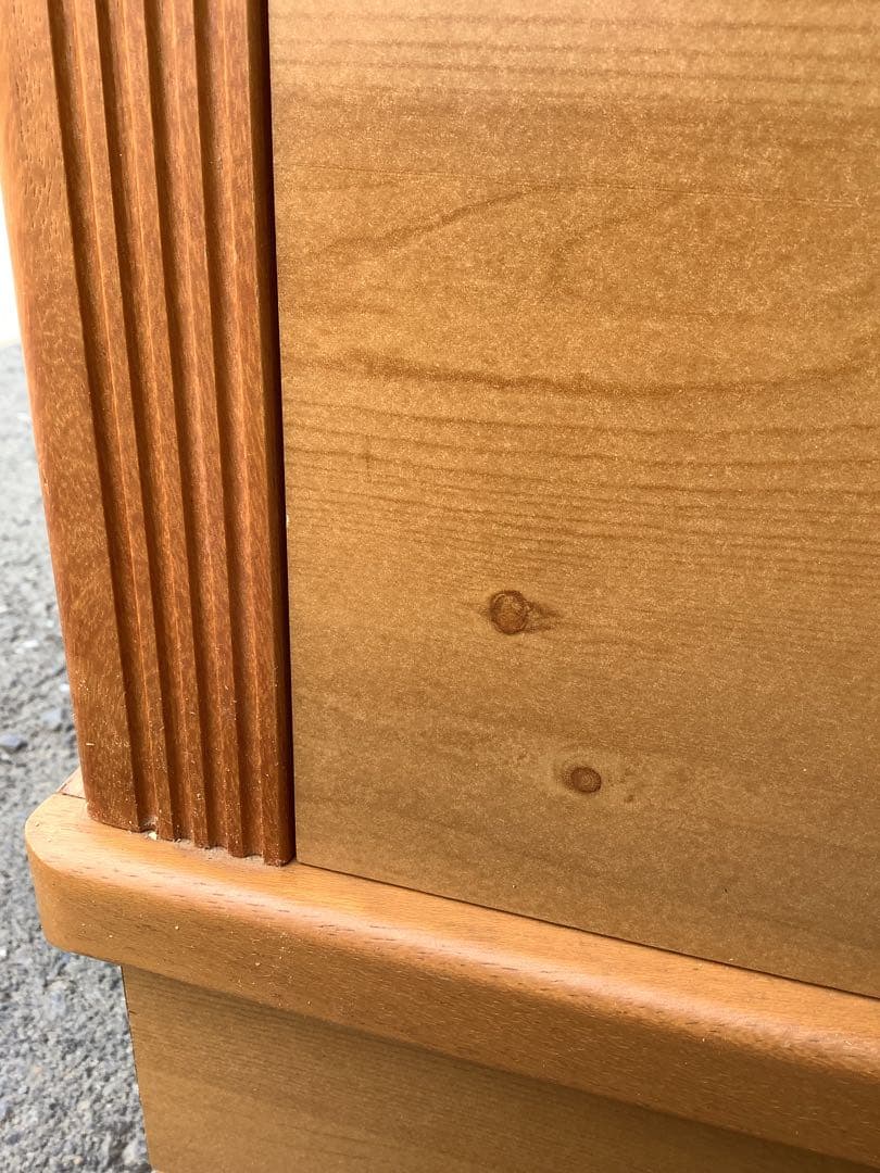 【小さめ】3段洋服タンス 木製チェスト志水木工 B&W