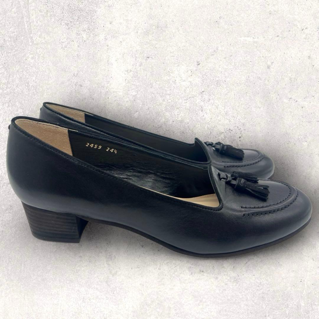 美品☆ マーガレットハウウェル　黒　ブラックローファー　タッセル　24.5㎝