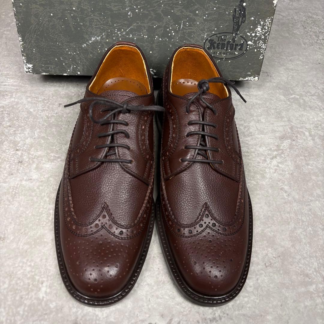 ケンフォード　ダービーシューズ　ウイングチップ　メダリオン　25.5 ブラウン