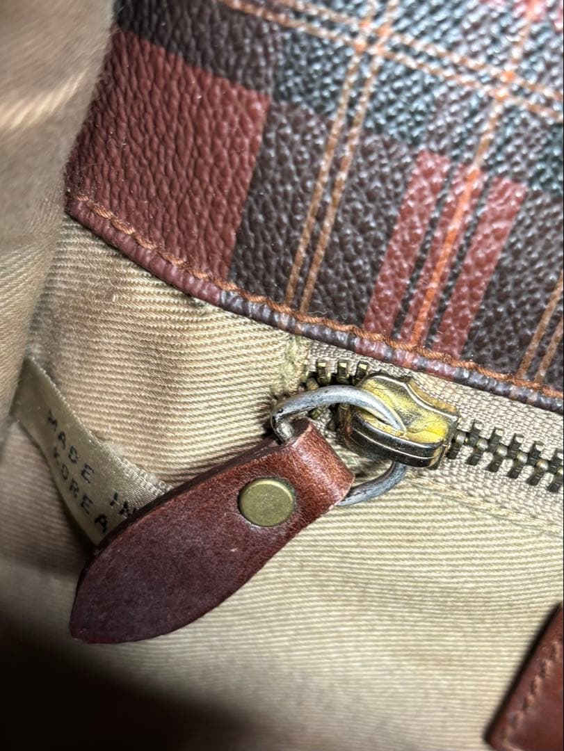 美品　ポロ ラルフ ローレン　タータンチェック柄　ショルダーバッグ　ブラウン