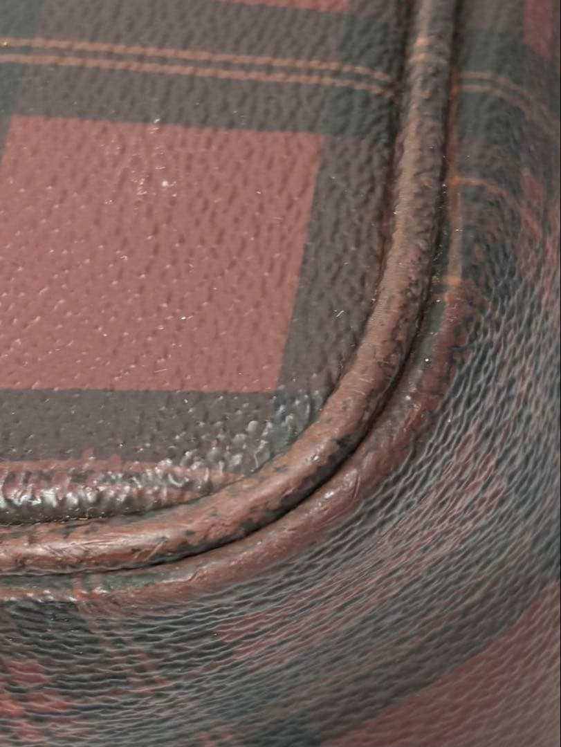 美品　ポロ ラルフ ローレン　タータンチェック柄　ショルダーバッグ　ブラウン