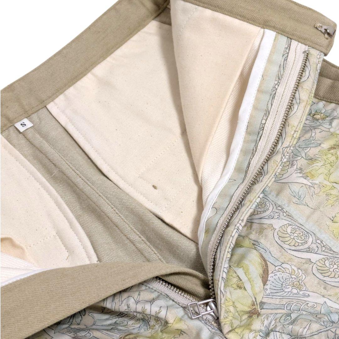 希少■DECO depuis1985■ボタニカルパッチパンツ S 日本製　花柄