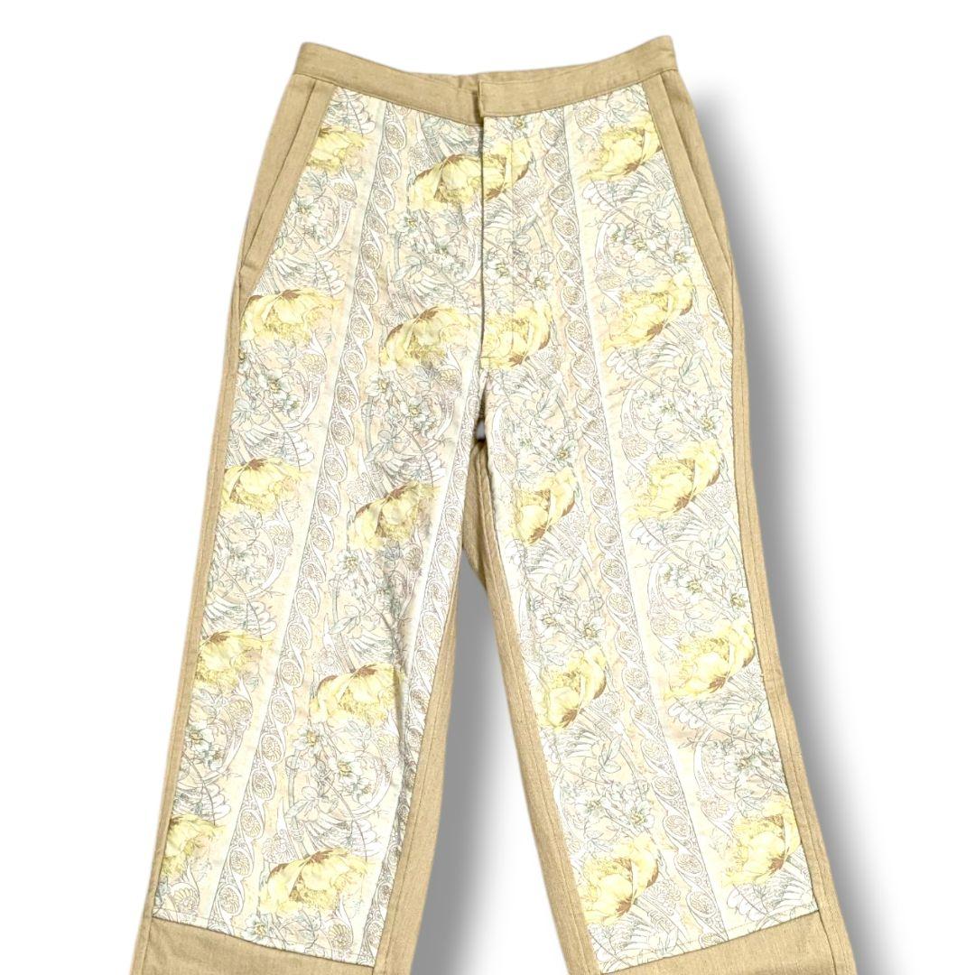 希少■DECO depuis1985■ボタニカルパッチパンツ S 日本製　花柄