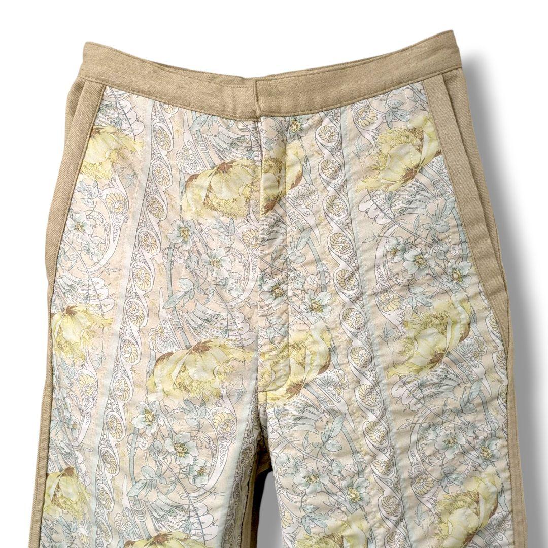 希少■DECO depuis1985■ボタニカルパッチパンツ S 日本製　花柄