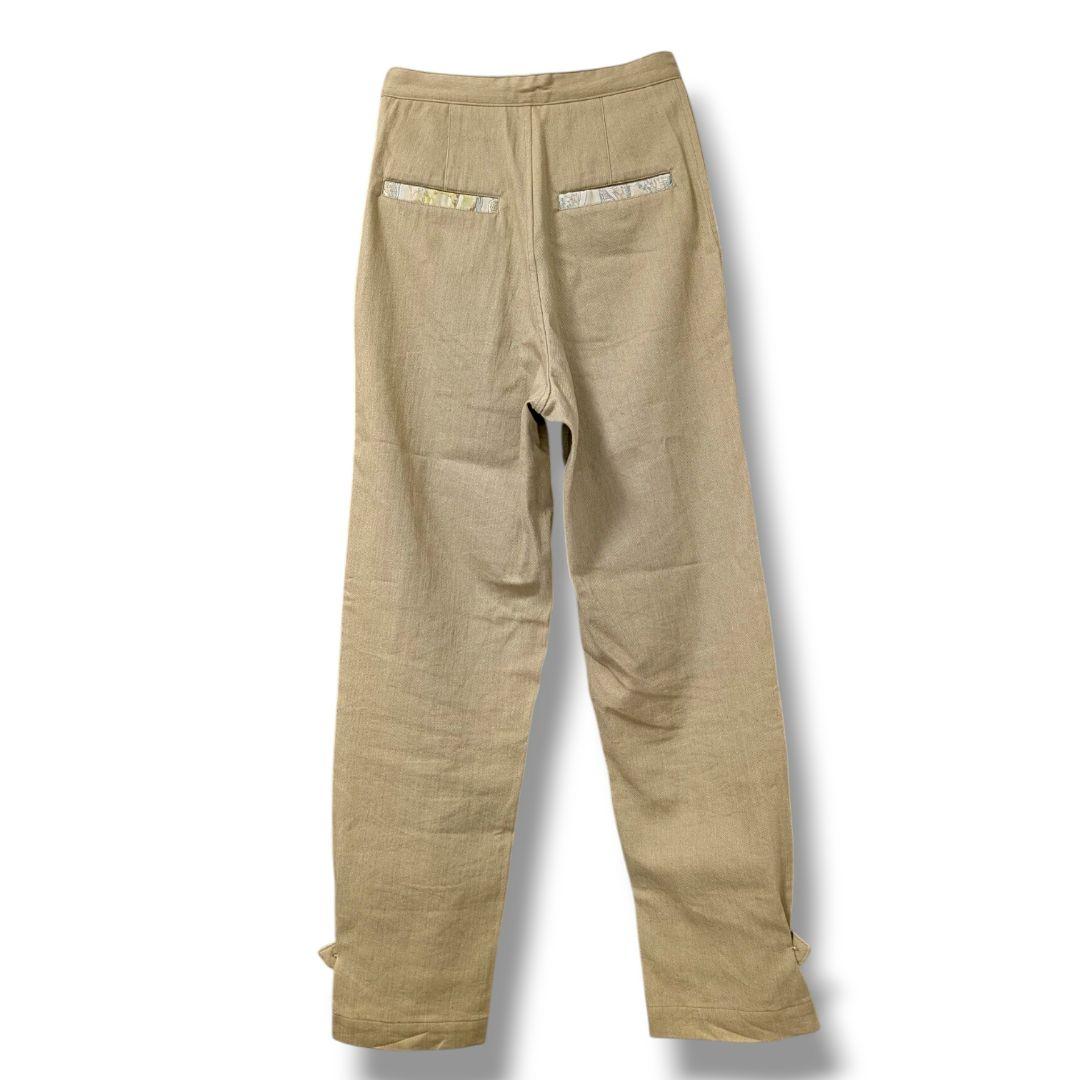 希少■DECO depuis1985■ボタニカルパッチパンツ S 日本製　花柄