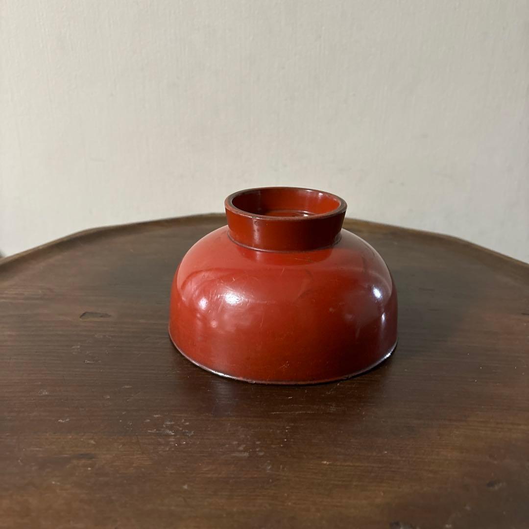 時代朱塗椀　根来.懐石.酒器.古道具.アンティーク.検:白洲正子.秦秀雄.李朝