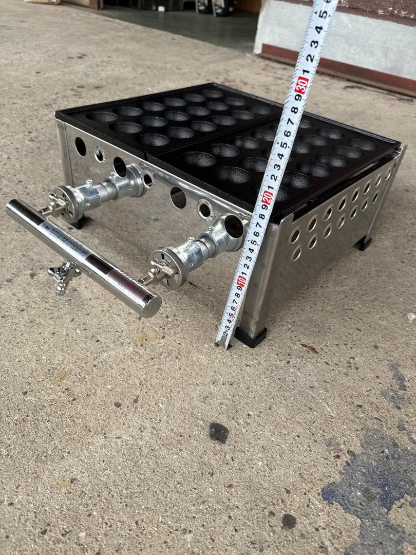 新品　業務用　たこ焼器　2連　大玉　18穴　プロパンガス　イベント　屋台⑴