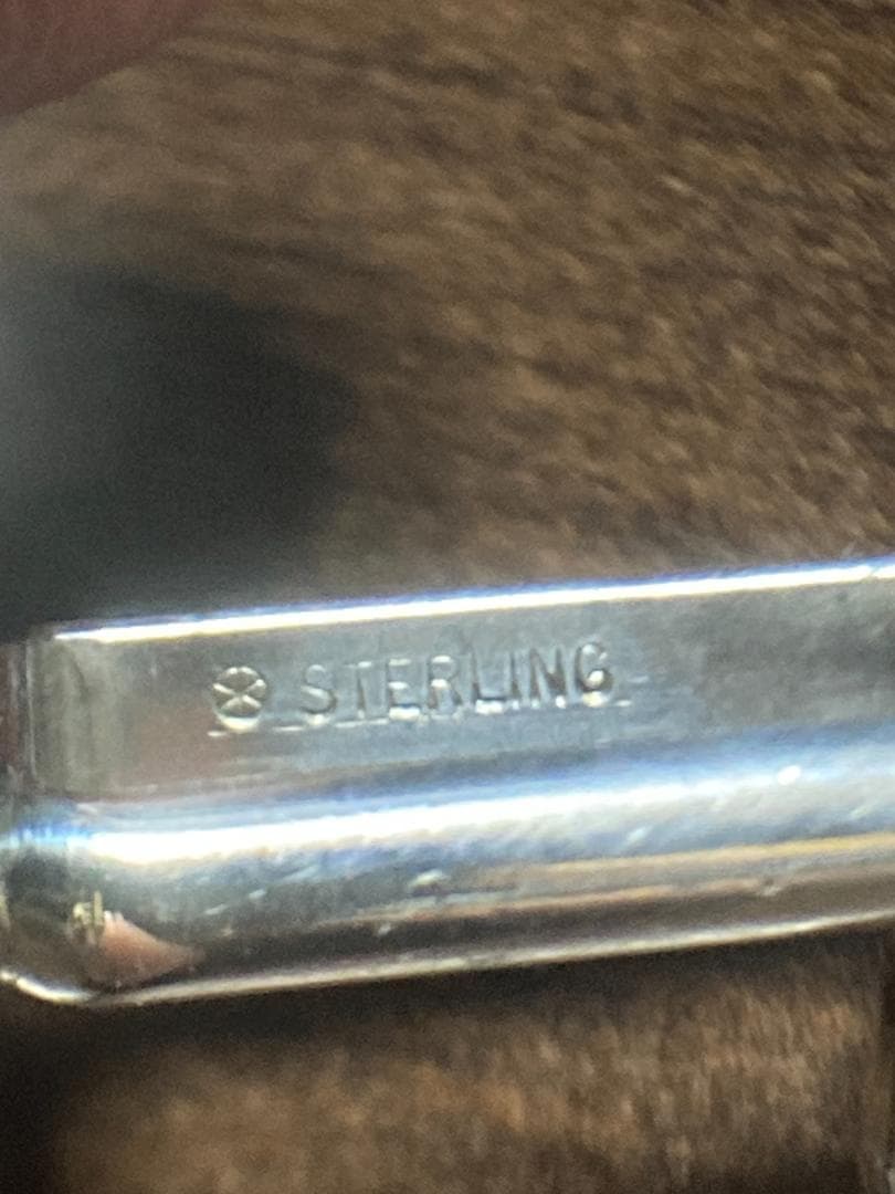 美品 ティファニー コンビ オーバル ラウンド ライン カフス 925 750