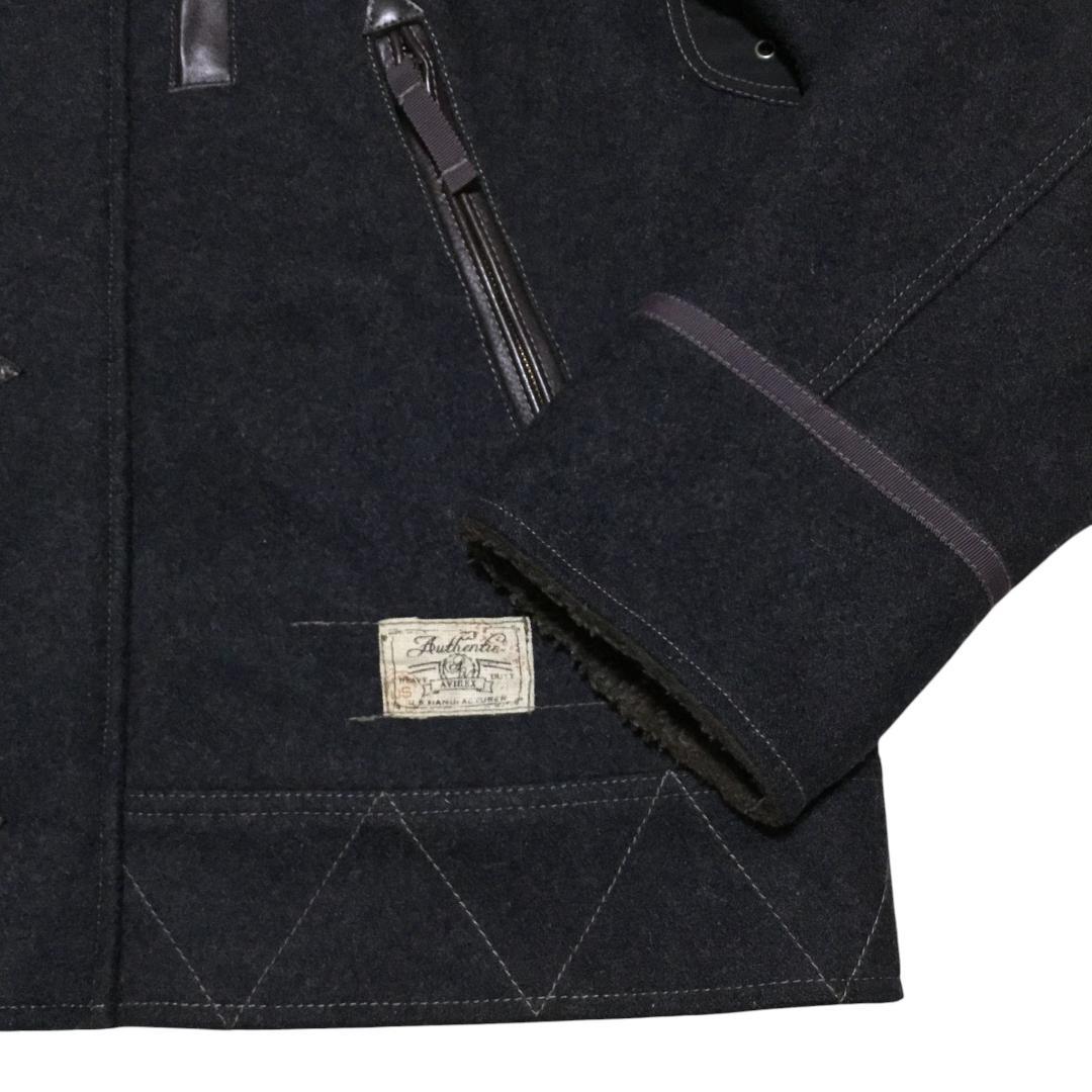極美品 AVIREX ウール B-3 フライトジャケット 2XL グレー 裏ボア
