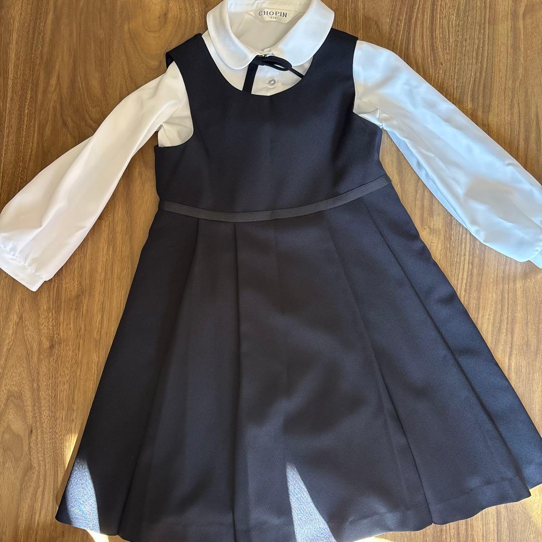 ショパン CHOPIN 卒業式 お受験　ネイビー 紺 ブレザー スカート 115
