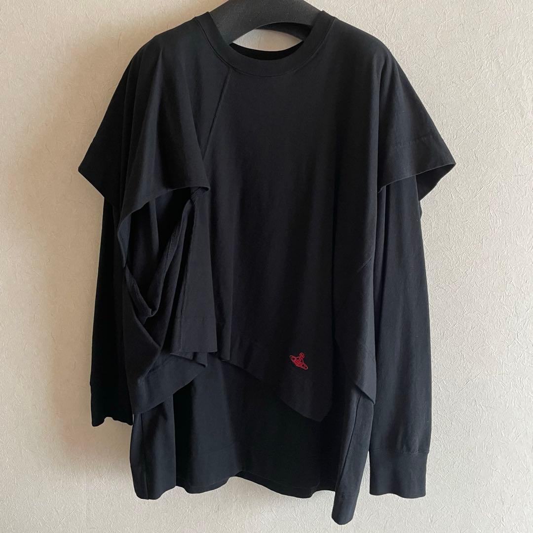 ヴィヴィアンウエストウッドUSAコットンオーガニック天竺レイヤードトップ