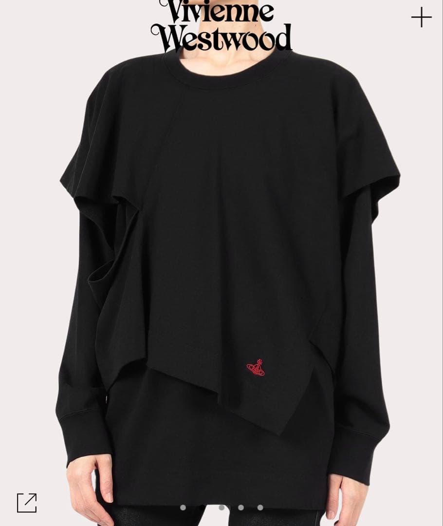 ヴィヴィアンウエストウッドUSAコットンオーガニック天竺レイヤードトップ