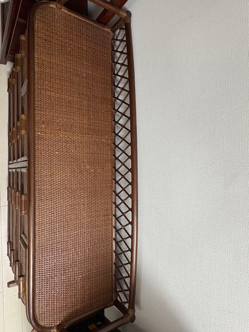 昭和レトロ ラタンチェスト サイドボード サイドチェスト 4段10杯 古家具