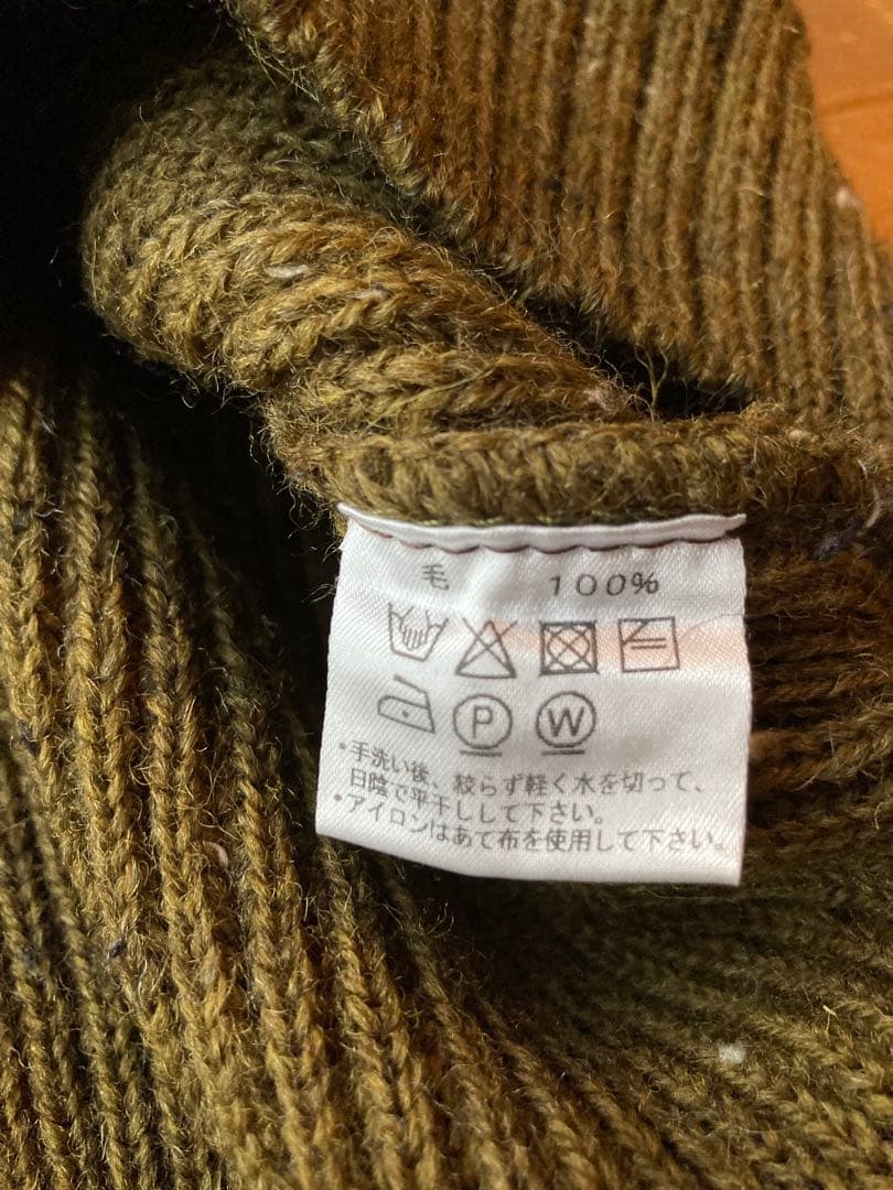 【美品】イングランド製 Kerry Woollen Mills 畔編みニット