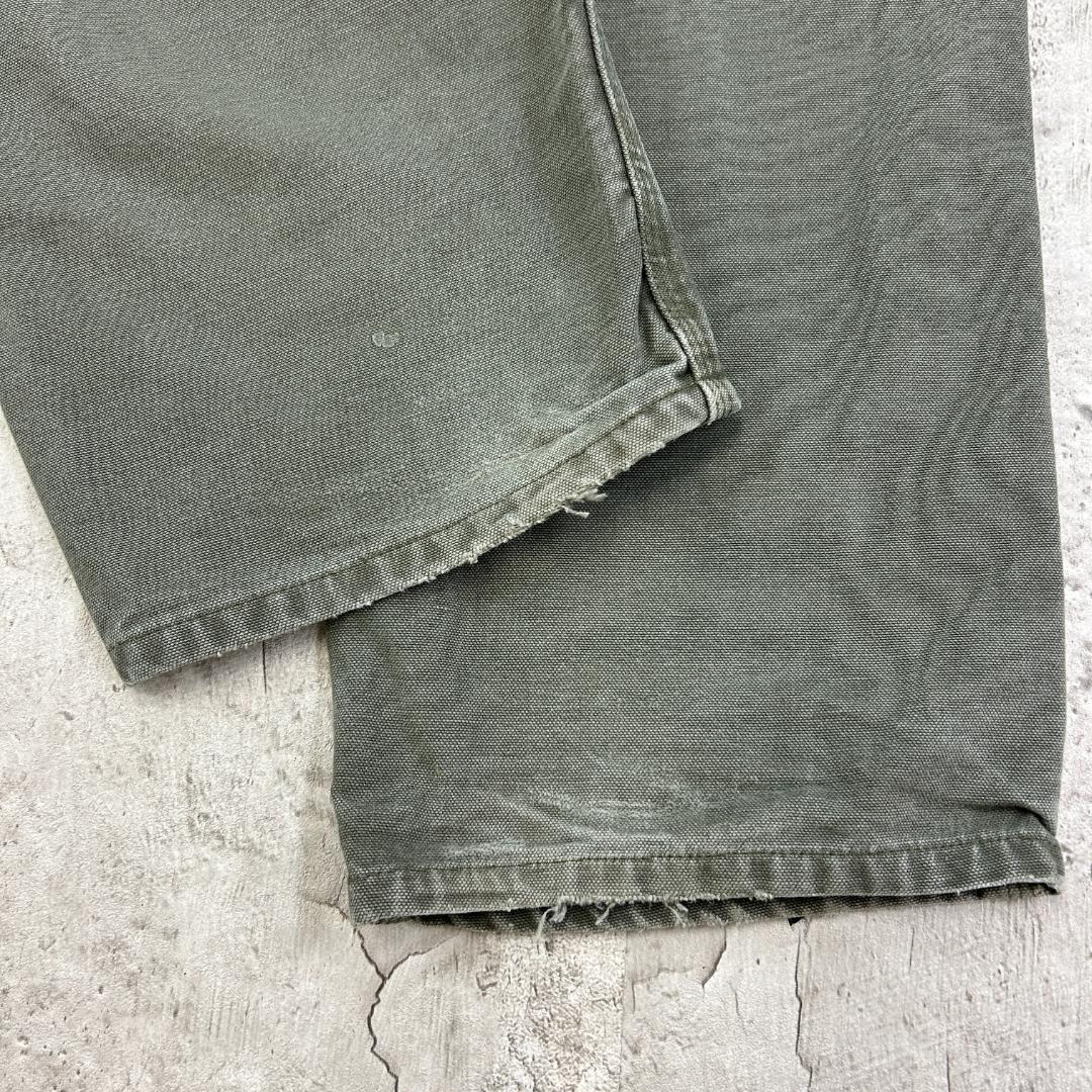 ゆ*こ様 カーハート　ダック　ペインターパンツ　MOS　雰囲気抜群　古着　グリー