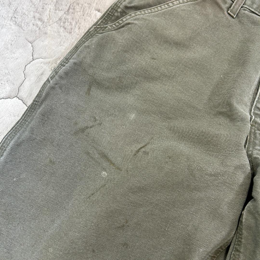ゆ*こ様 カーハート　ダック　ペインターパンツ　MOS　雰囲気抜群　古着　グリー