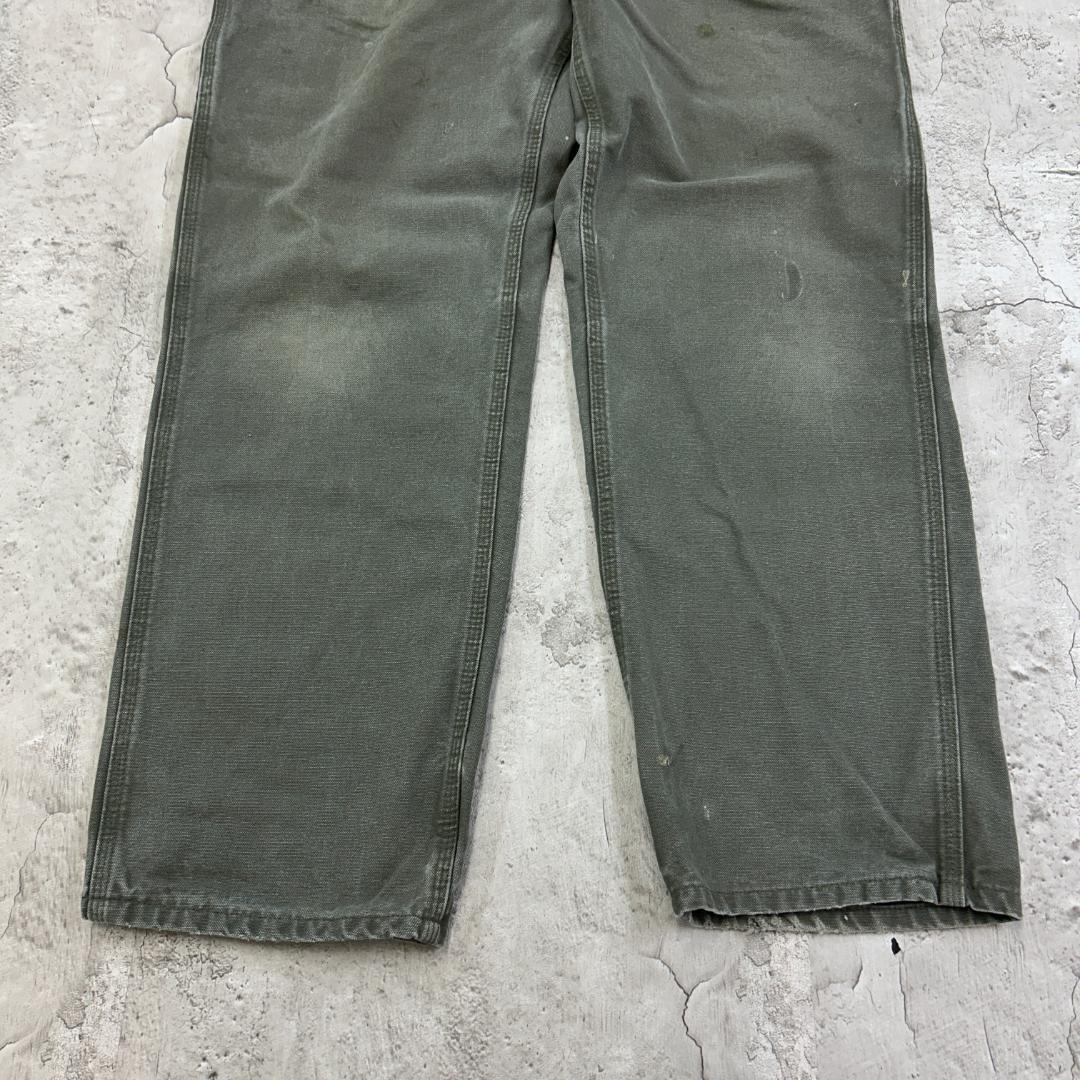 ゆ*こ様 カーハート　ダック　ペインターパンツ　MOS　雰囲気抜群　古着　グリー