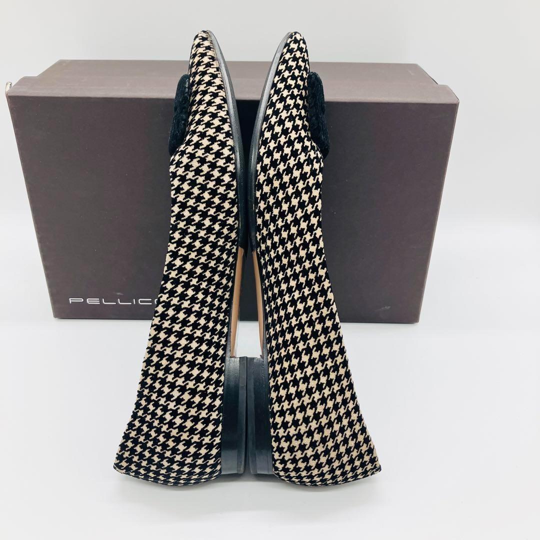 極美品✨ペリーコ　千鳥格子　フラット パンプス　チェック　アネッリ フィッビア