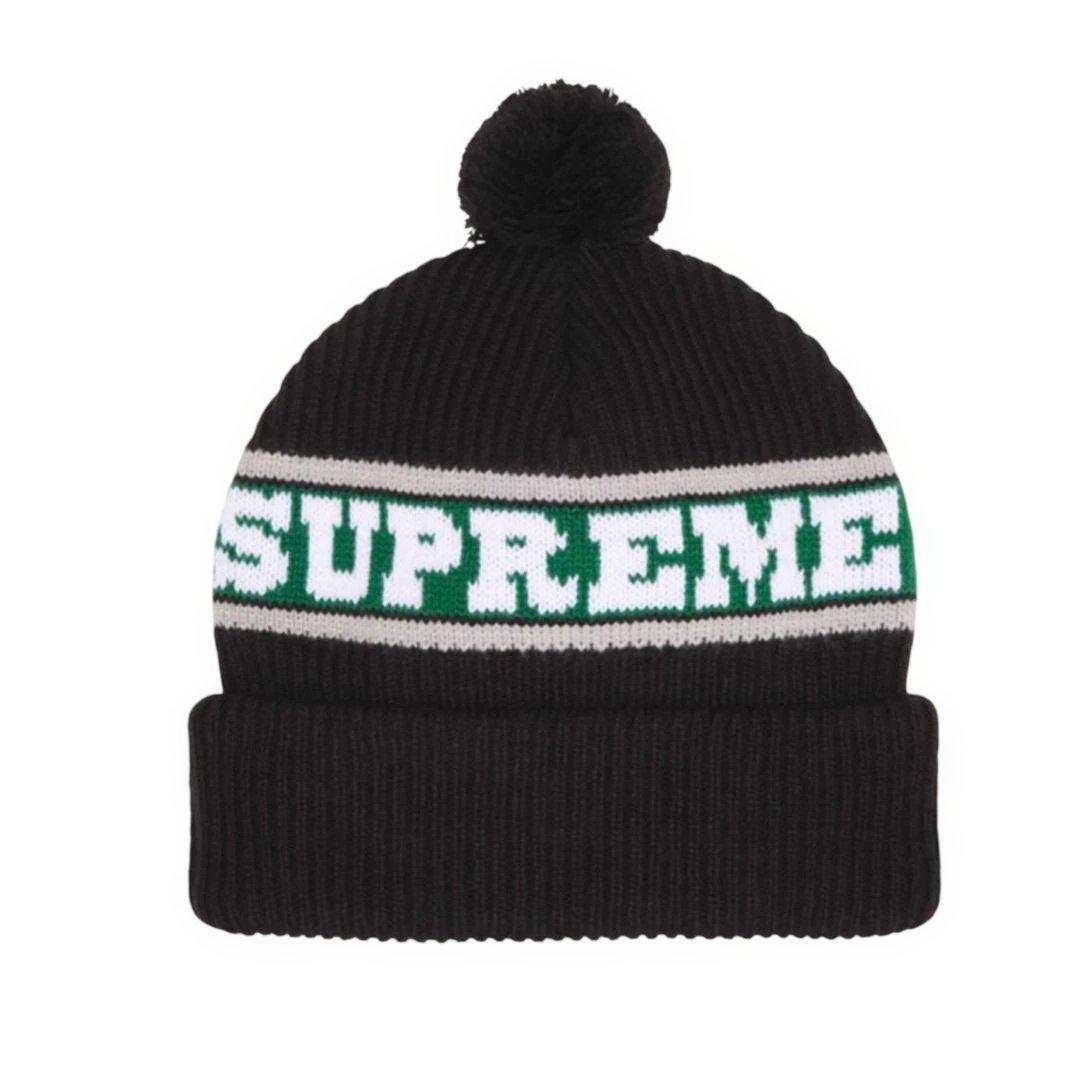 帽子 Supreme Big Stripe Beanie Black