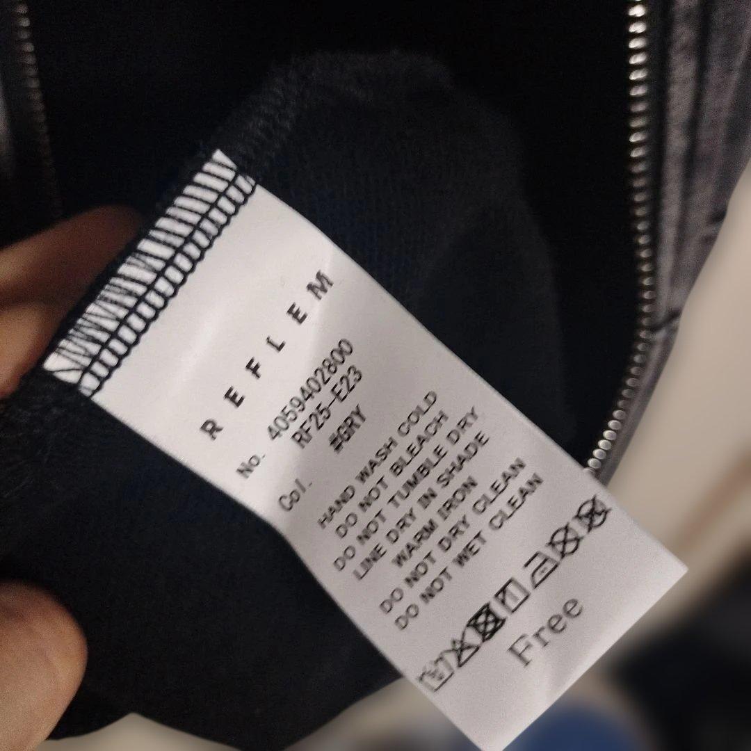 REFLEM レフレム うさ耳チェーン付きZIPパーカー　グレー