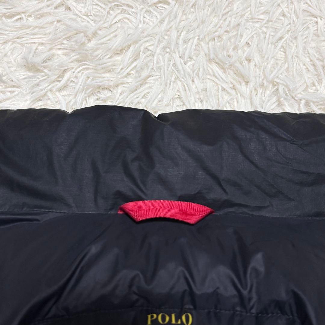 ポロラルフローレン ダウンジャケット M相当 ロゴ ブラック 肉厚 近年モデル