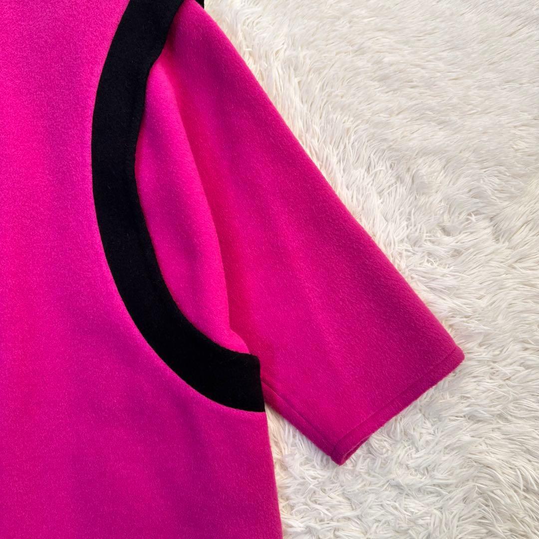 ミラショーン イタリア ダブルフェイス オーバーコート マゼンタ XL アンゴラ