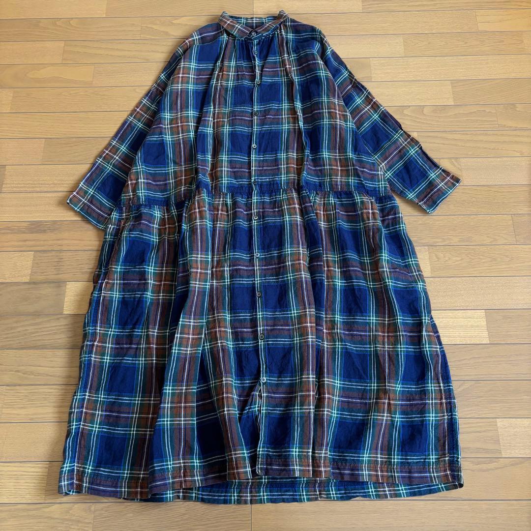 ICHI Antiquites リネンタータンシャツドレス ワンピース サイズF