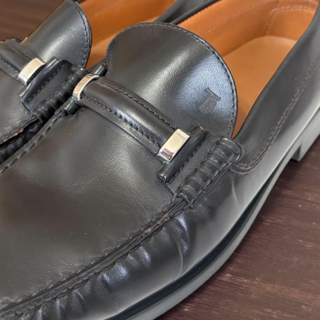 き*た様 TOD’S トッズ ビットローファー 黒 レザー 81/2 　27㎝