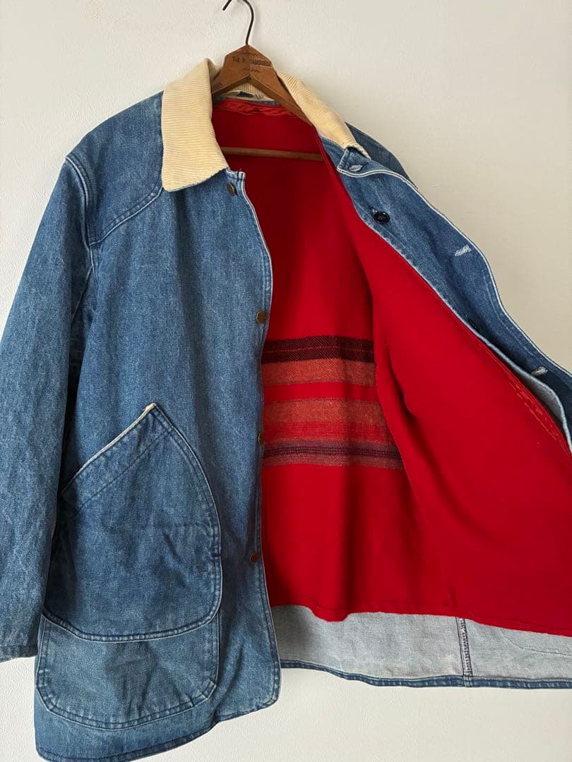 80's L.L.Bean デニムカバーオール　ハンティングジャケット　3WAY