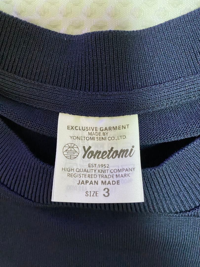 yonetomi NEW BASIC ネイビー クルーネック 長袖セーター美品❗️
