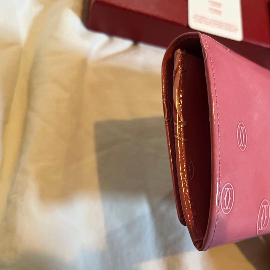 カルティエ Cartier ピンク 長財布　ハッピーバースデー 2つ折り