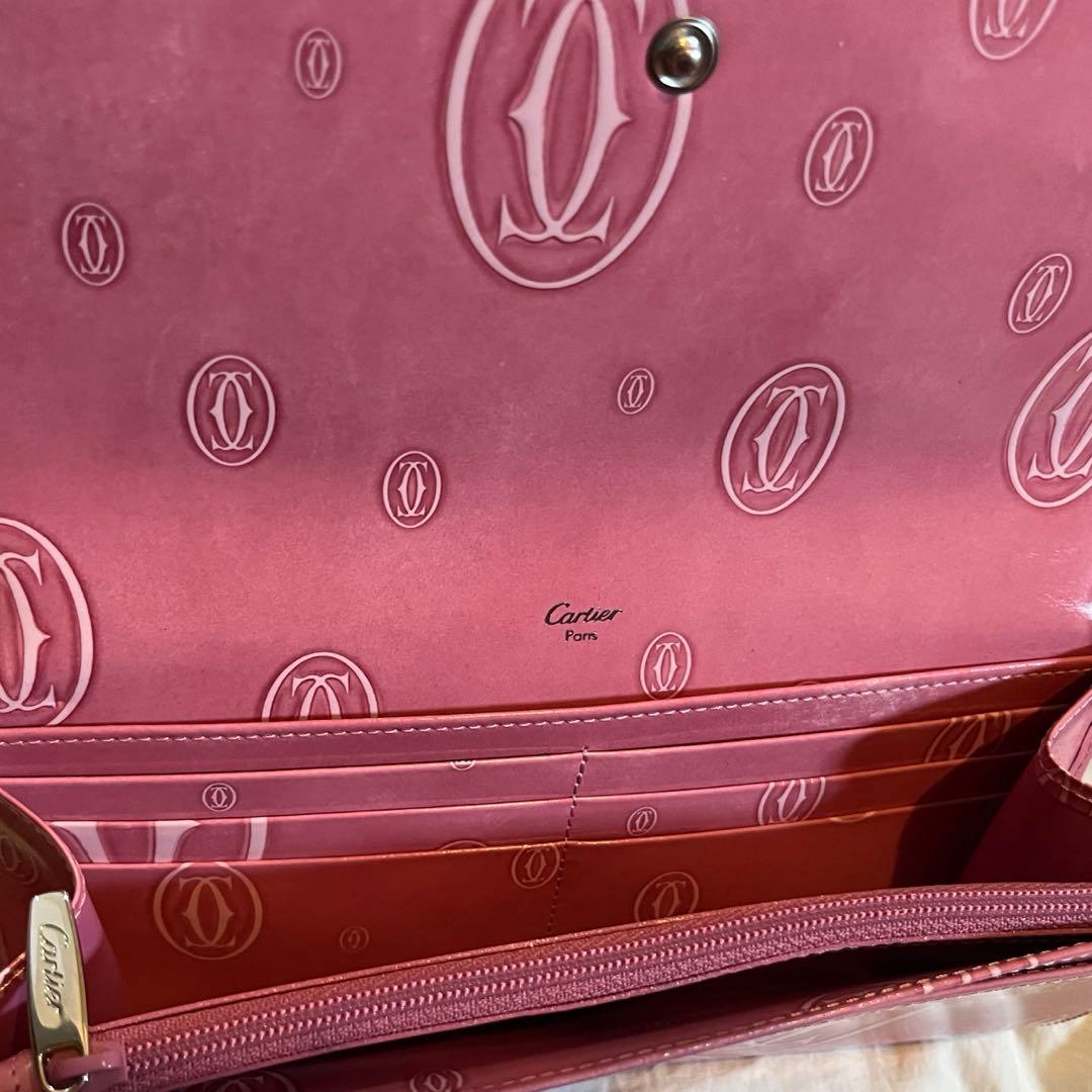 カルティエ Cartier ピンク 長財布　ハッピーバースデー 2つ折り