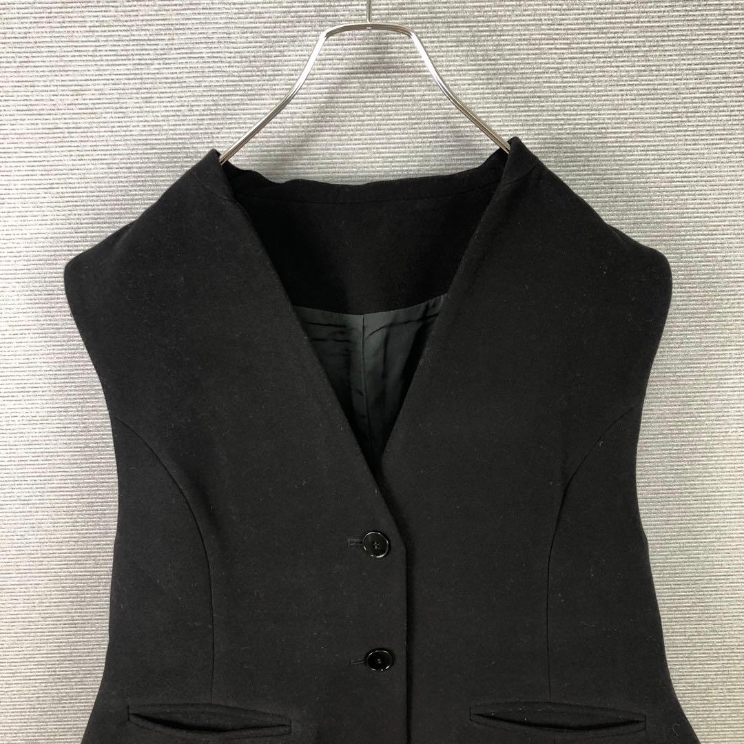 machatt ウールライクフォルムベスト ブラック