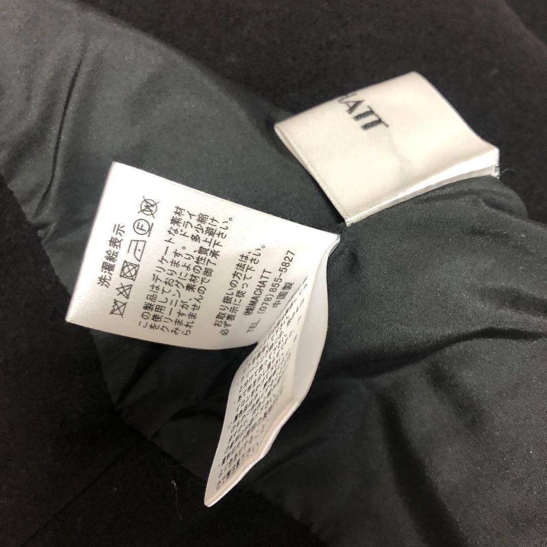 machatt ウールライクフォルムベスト ブラック