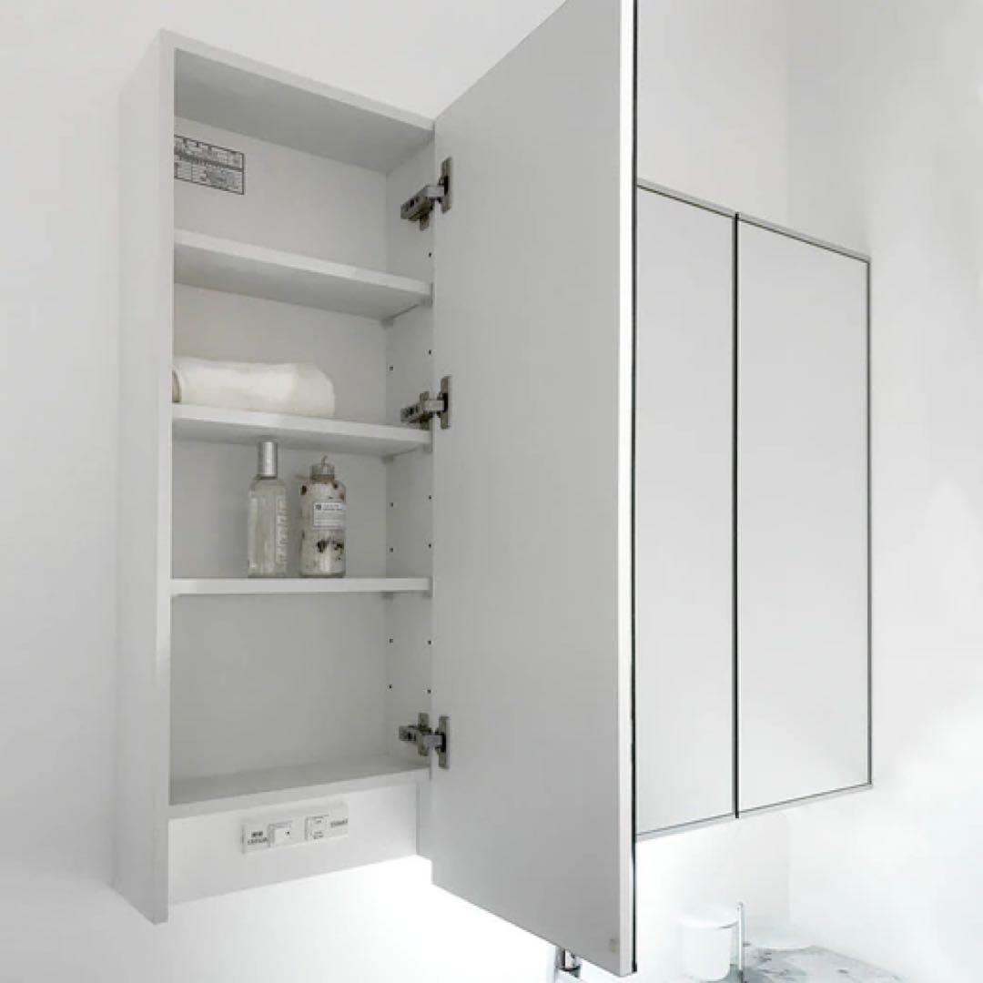 ステムズミラーボックスLED W900 ミラタップ サンワカンパニー 鏡台 洗面