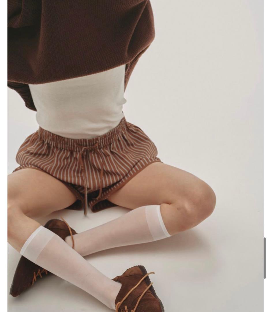 TODAYFUL ブラウンストライプ カジュアルショートパンツ