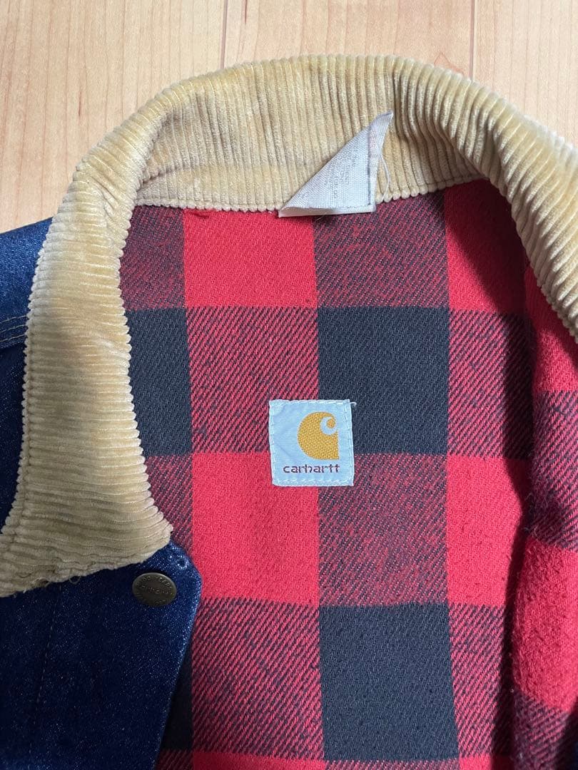 【最終値下げ】80s星タグUSA製Carharttトラッカージャケットデニム生地