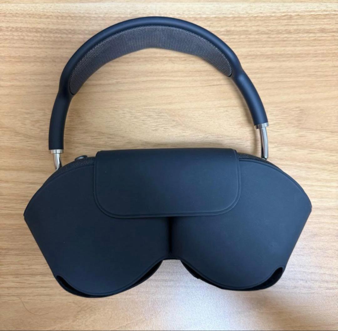 グレー オーバーイヤー型ヘッドフォン ケース付き